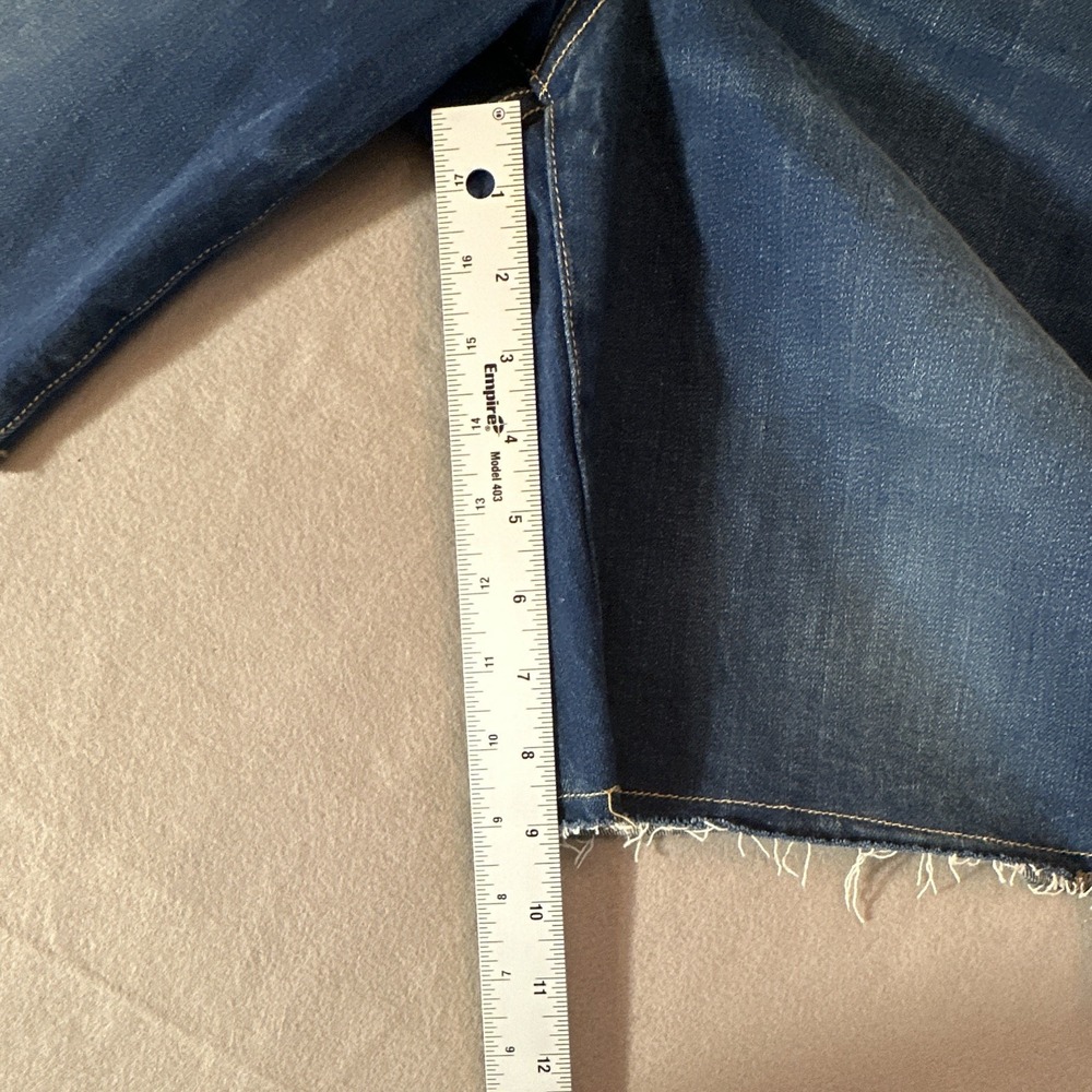 Pilcro and the Letterpress Women's Mid-Rise Slim Denim Bermuda Shorts 32 Blue - Picture 5 of 8
